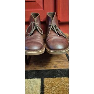 Clark's Mens Size 11.5 Bushacre 2 Chukka Boot  Brown Leather Ankle Dressy Casual